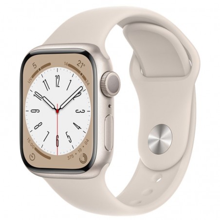 MONTRE CONNECTÉE APPLE WATCH SÉRIES 8 GPS 45MM LUMIÈRE STELLAIRE