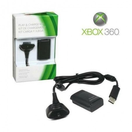 ADAPTATEUR & BATTERIE RECHARGEABLE POUR MANETTE X-BOX 360